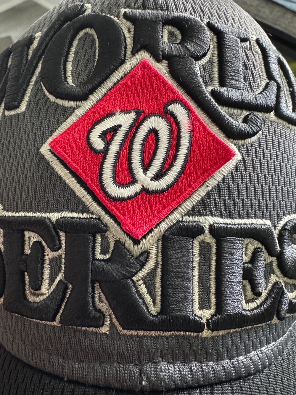Washington Nationals World Series Baseball Cap with Red Diamond Logo - Picture 8 of 9